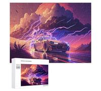 Jigsaw Puzzles for Teenagerss 500 PCS Electric Storm Car Adventure Jigsaws for Adults Anti-Stress Toys Improve Memory Difficult And Challenge 500 PCS