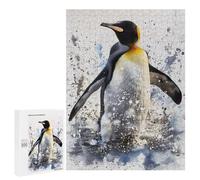 Jigsaw Puzzles for Teenagerss 500 PCS Emperor Penguin Watercolor Puzzles for Adults Fun Games Analysis And Logic Parent-child Interaction 500 PCS