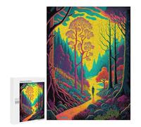 Jigsaw Puzzles for Teenagerss 500 PCS Enchanted Forest Pathway -8 Adult Jigsaw Toy Wall Decor Staycation Kill Time Fun Activities at Home 500 PCS
