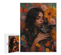 Jigsaw Puzzles for Teenagerss 500 PCS Floral Embrace Puzzles for Adults Fun Games Analysis And Logic Parent-child Interaction 500 PCS