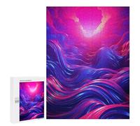 Jigsaw Puzzles for Teenagerss 500 PCS Futuristic Synth Harmonies Adult Puzzles Toy Wall Decor Staycation Kill Time Stress Reduction Gifts 500 PCS