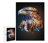 Jigsaw Puzzles for Teenagerss 500 PCS Geometric Bald Eagle Art Teenagers Puzzles Family Game Wall Decoration Parent-child Interaction 500 PCS