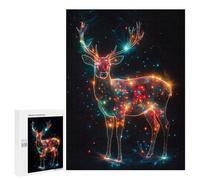 Jigsaw Puzzles for Teenagerss 500 PCS Glowing Magic Deer Puzzles for Adults Fun Games Analysis And Logic Parent-child Interaction 500 PCS