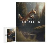 Jigsaw Puzzles for Teenagerss 500 PCS Go All In Motivation Adult Puzzles Toy Wall Decor Staycation Kill Time Stress Reduction Gifts 500 PCS