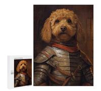 Jigsaw Puzzles for Teenagerss 500 PCS Goldendoodle in Armor Puzzle for Adults Brain Teaser Game Difficult Hard Unique Birthday And Gifts 500 PCS