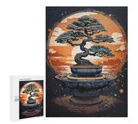Jigsaw Puzzles for Teenagerss 500 PCS Japanese Eternal Bonsai Puzzles for Adults Brain Teaser Game Pattern Assembly Parent-child Interaction 500 PCS