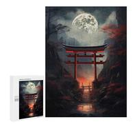 Jigsaw Puzzles for Teenagerss 500 PCS Japanese Fantasy Gate Jigsaw Puzzle Anti-Stress Toys Precision Cutting Parent-child Interaction 500 PCS