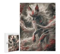 Jigsaw Puzzles for Teenagerss 500 PCS Kitsune Japanese Fox Jigsaw Family Game Perfect Decoration Unique Gifts for Birthday And Christmas 500 PCS