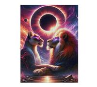Jigsaw Puzzles for Teenagerss 500 PCS Love at The Eclipse Puzzles for Adults Anti-Stress Toys Difficult Challenge Deal As Gifts for The Whole Family 500 PCS