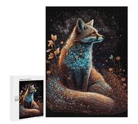 Jigsaw Puzzles for Teenagerss 500 PCS Magical Fox Art Print Jigsaw Family Game Perfect Decoration Unique Gifts for Birthday And Christmas 500 PCS