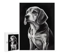 Jigsaw Puzzles for Teenagerss 500 PCS Monochrome Beagle Portrait Puzzles for Adults Fun Games Analysis And Logic Parent-child Interaction 500 PCS