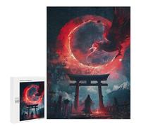 Jigsaw Puzzles for Teenagerss 500 PCS Mystical Black Eagle Torii Puzzles for Adults Brain Teaser Game Pattern Assembly Parent-child Interaction 500 PCS