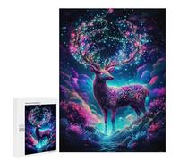 Jigsaw Puzzles for Teenagerss 500 PCS Mystical Fantasy Deer Jigsaw Family Game Perfect Decoration Unique Gifts for Birthday And Christmas 500 PCS