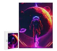 Jigsaw Puzzles for Teenagerss 500 PCS Neon Flying Astronomy Jigsaw Puzzle Relaxing Games Home Decoration Unique Birthday And Gifts 500 PCS