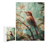 Jigsaw Puzzles for Teenagerss 500 PCS Nightingale Bird on Branch with Flowers Teenagers Puzzles DIY Toys Staycation Kill Time Fun at Home Activities, 500 PCS