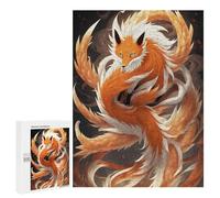 Jigsaw Puzzles for Teenagerss 500 PCS Nine-tailed Fox Animal Jigsaw Family Game Perfect Decoration Unique Gifts for Birthday And Christmas 500 PCS