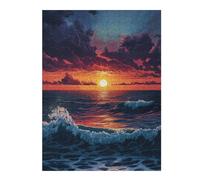 Jigsaw Puzzles for Teenagerss 500 PCS Ocean Sunset Adult Puzzles Hands-on Game Presents for Women Help The Brain Exercise 500 PCS