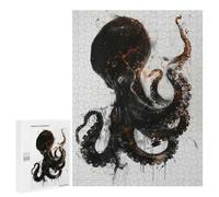 Jigsaw Puzzles for Teenagerss 500 PCS Octopus Watercolor Art Puzzles for Adults Fun Games Analysis And Logic Parent-child Interaction 500 PCS