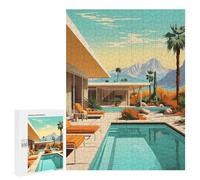 Jigsaw Puzzles for Teenagerss 500 PCS Palm Springs Adult Puzzles Toy Wall Decor Staycation Kill Time Stress Reduction Gifts 500 PCS
