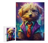 Jigsaw Puzzles for Teenagerss 500 PCS Pet in Formal Attire Adult Puzzles Hands-on Game Stress Reliever Unique Gifts for Birthday And Christmas 500 PCS