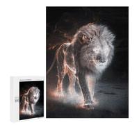 Jigsaw Puzzles for Teenagerss 500 PCS Radiant Lion Roar Adult Puzzles Toy Wall Decor Staycation Kill Time Stress Reduction Gifts 500 PCS