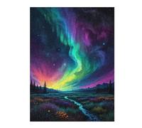 Jigsaw Puzzles for Teenagerss 500 PCS Rainbow Aurora Sky Puzzles for Adults Anti-Stress Toys Difficult Challenge Deal As Gifts for The Whole Family 500 PCS