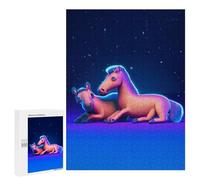 Jigsaw Puzzles for Teenagerss 500 PCS Romantic Ponies Puzzles for Adults Fun Games Analysis And Logic Parent-child Interaction 500 PCS