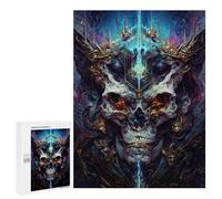 Jigsaw Puzzles for Teenagerss 500 PCS Skull Majesty Digital Artwork Adult Puzzles Hands-on Game Stress Reliever Unique Gifts for Birthday And Christmas 500 PCS