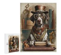 Jigsaw Puzzles for Teenagerss 500 PCS Smart German Pointer Dog Puzzles for Adults Fun Games Analysis And Logic Parent-child Interaction 500 PCS