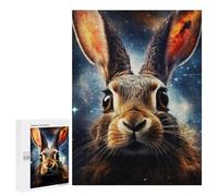 Jigsaw Puzzles for Teenagerss 500 PCS Space Bunny Portrait Adult Puzzles Hands-on Game Stress Reliever Unique Gifts for Birthday And Christmas 500 PCS