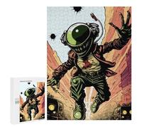 Jigsaw Puzzles for Teenagerss 500 PCS Space Horror Astronaut Vs. Alien Adult Jigsaw Family Game Analysis And Logic Unique Gifts for Birthday And Christmas 500 PCS