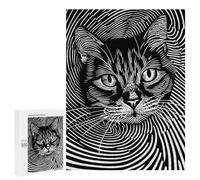 Jigsaw Puzzles for Teenagerss 500 PCS Spiral Cat Face Jigsaw Puzzle Relaxing Games Home Decoration Unique Birthday And Gifts 500 PCS