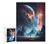 Jigsaw Puzzles for Teenagerss 500 PCS Stargazing Anime Landscape Puzzles for Adults Brain Teaser Game Pattern Assembly Parent-child Interaction 500 PCS