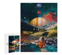 Jigsaw Puzzles for Teenagerss 500 PCS Stargazing Hot Springs Dreamscape Adult Puzzles Hands-on Game Stress Reliever Unique Gifts for Birthday And Christmas 500 PCS