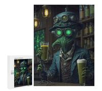 Jigsaw Puzzles for Teenagerss 500 PCS Steampunk Beer Alien Pub Puzzles for Adults Fun Games Analysis And Logic Parent-child Interaction 500 PCS