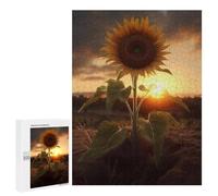 Jigsaw Puzzles for Teenagerss 500 PCS Sunflower Sunset Clouds Puzzles for Adults Fun Games Analysis And Logic Parent-child Interaction 500 PCS