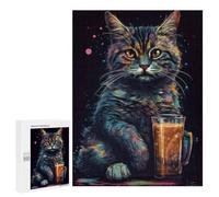 Jigsaw Puzzles for Teenagerss 500 PCS The Asheera Cat Coffee Jigsaw Puzzle Relaxing Games Home Decoration Unique Birthday And Gifts 500 PCS