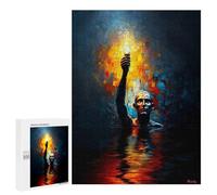 Jigsaw Puzzles for Teenagerss 500 PCS The Keeper Beneath The Flood - The Hand That Held The Flame Jigsaw for Adults Anti-Stress Toys For Family Fun Parent-child Interaction 500 PCS
