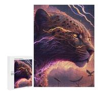Jigsaw Puzzles for Teenagerss 500 PCS Thundering Leopard Majesty -1 Jigsaws for Adults Anti-Stress Toys Improve Memory Difficult And Challenge 500 PCS