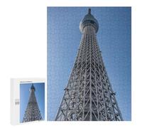Jigsaw Puzzles for Teenagerss 500 PCS Tokyo Skytree Puzzles for Adults Brain Teaser Game Pattern Assembly Parent-child Interaction 500 PCS