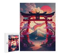 Jigsaw Puzzles for Teenagerss 500 PCS Torii Gate Japan Icon Jigsaw Puzzle Relaxing Games Home Decoration Unique Birthday And Gifts 500 PCS