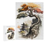 Jigsaw Puzzles for Teenagerss 500 PCS Watercolors Japanese 10 Jigsaw Puzzle Relaxing Games Home Decoration Unique Birthday And Gifts 500 PCS