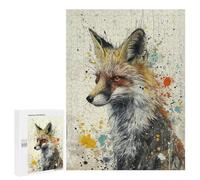 Jigsaw Puzzles for Teenagerss 500 PCS Whimsical Fox Art Puzzles for Adults Fun Games Analysis And Logic Parent-child Interaction 500 PCS