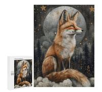 Jigsaw Puzzles for Teenagerss 500 PCS Whimsical Red Fox Artwork Adult Jigsaw Puzzle DIY Toys Wall Art Deal As Gifts for The Whole Family 500 PCS