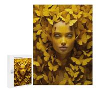 Jigsaw Puzzles for Teenagerss 500 PCS Yellow Butterflies Puzzles for Adults Fun Games Analysis And Logic Parent-child Interaction 500 PCS