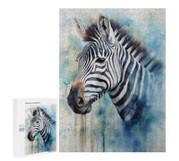 Jigsaw Puzzles for Teenagerss 500 PCS Zebra Watercolor Puzzles for Adults Brain Teaser Game Pattern Assembly Parent-child Interaction 500 PCS