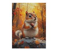 Jigsaw Puzzles for Teenagerss 52x38cm/1000pcs Autumn Squirrel with Nut Puzzles for Adults Toy Wall Decor But Fun And Humorous Help The Brain Exercise 52x38cm/1000pcs