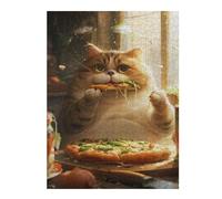 Jigsaw Puzzles for Teenagerss 52x38cm/1000pcs Chubby Pizza Cat Puzzle for Adults Hands-on Game Analysis And Logic Parent-child Interaction 52x38cm/1000pcs