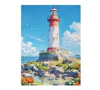 Jigsaw Puzzles for Teenagerss 52x38cm/1000pcs Coastal Illumination Puzzle for Adults Relaxing Games Improve Memory Difficult And Challenge 52x38cm/1000pcs