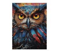 Jigsaw Puzzles for Teenagerss 52x38cm/1000pcs Colorful Mystical Owl Artwork -1 Adult Jigsaw Relaxing Games Precision Cutting Challenging Game Gifts 52x38cm/1000pcs